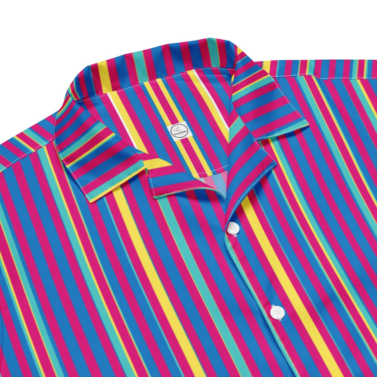 Good Wishes 365 purple multicolor striped short sleeve button-up shirt with UPF50+ protection