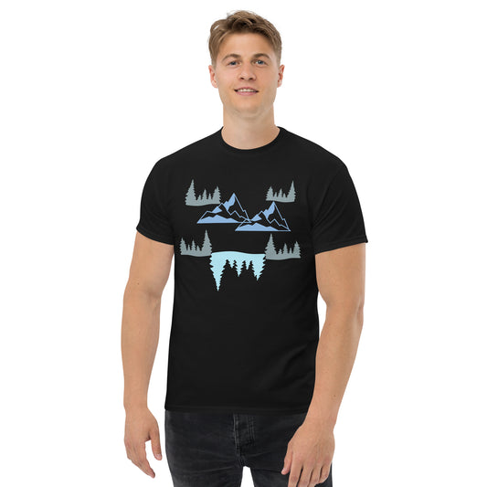 Men's classic tee Mountains and Pinetrees