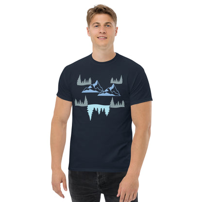 Men's classic tee Mountains and Pinetrees