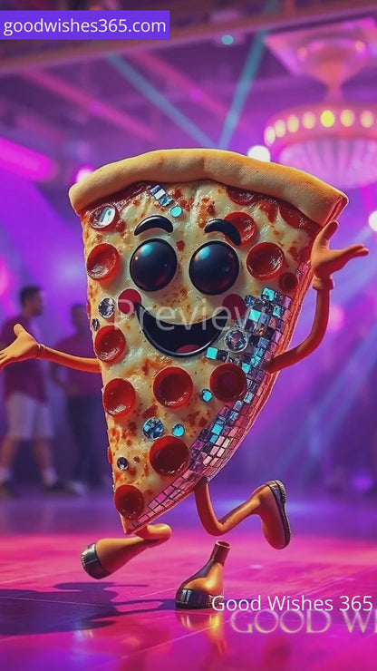 A Dancing Pizza Greeting