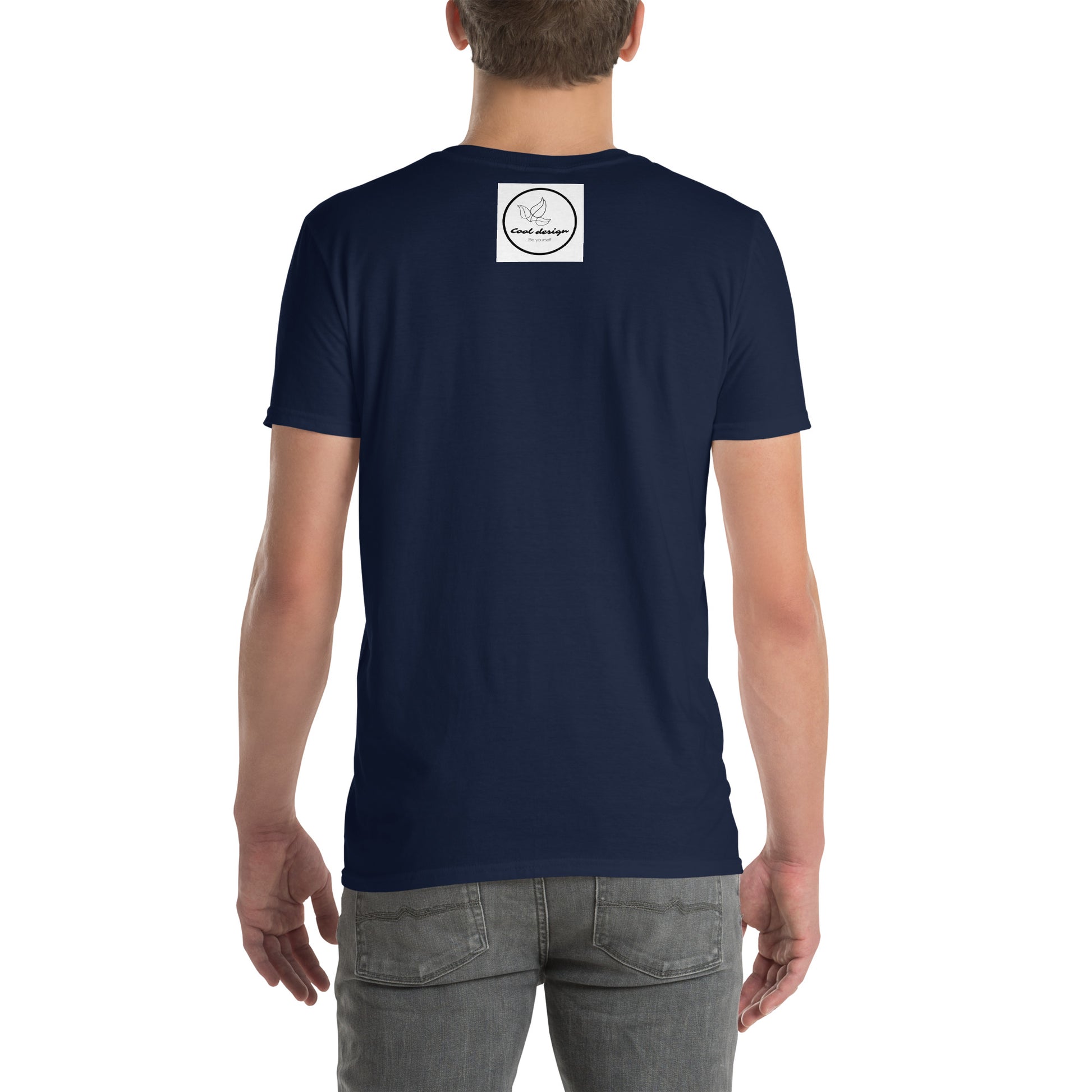 t-shirts for men navy back