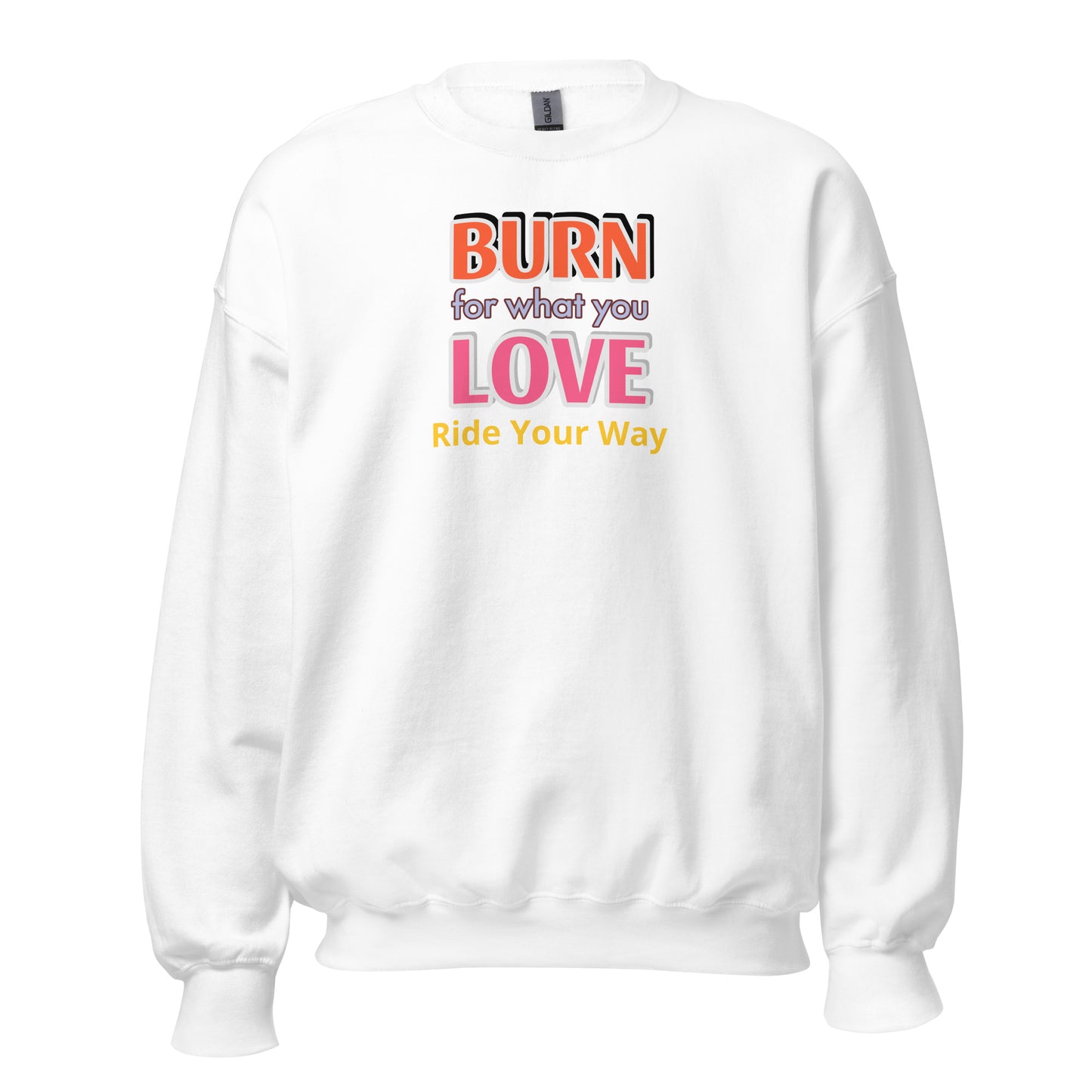 Unisex Heavy Blend Crewneck Sweatshirt Burn Love for Woman