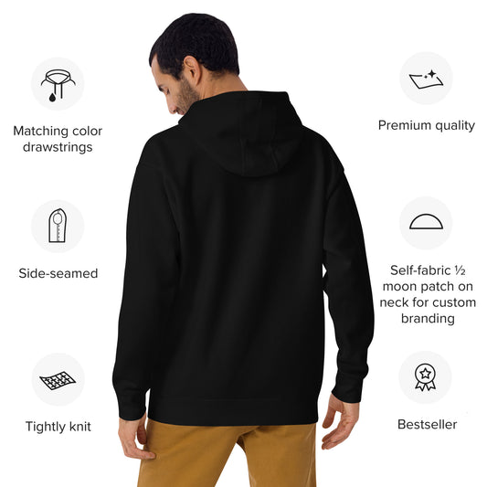 Men's Premium Unisex Hoodie Gold Squirrel Embroidery