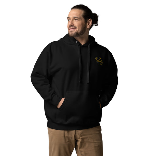 Men's Premium Unisex Hoodie Gold Squirrel Embroidery