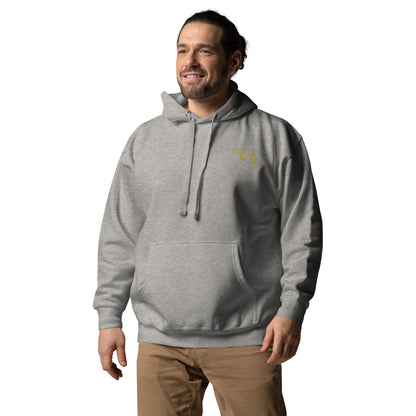 Men's Premium Unisex Hoodie Gold Squirrel Embroidery