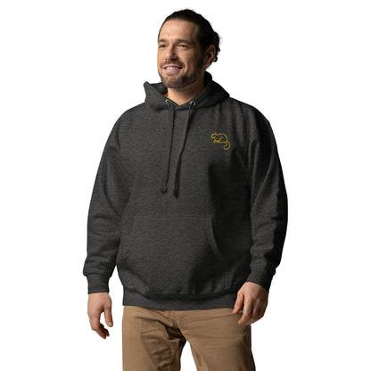 Men's Premium Unisex Hoodie Gold Squirrel Embroidery