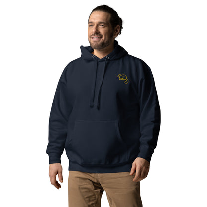 Men's Premium Unisex Hoodie Gold Squirrel Embroidery