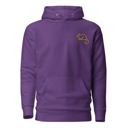 Men's Premium Unisex Hoodie Gold Squirrel Embroidery