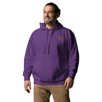 Men's Premium Unisex Hoodie Gold Squirrel Embroidery