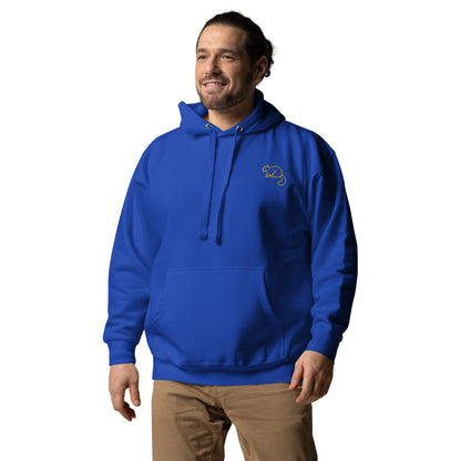 Men's Premium Unisex Hoodie Gold Squirrel Embroidery
