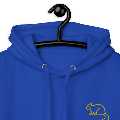 Men's Premium Unisex Hoodie Gold Squirrel Embroidery