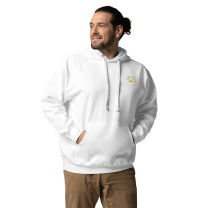 Men's Premium Unisex Hoodie Gold Squirrel Embroidery