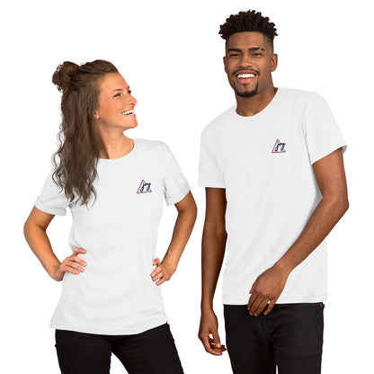 Unisex Short Sleeve Jersey T-Shirt Embroidery Joy for Couple